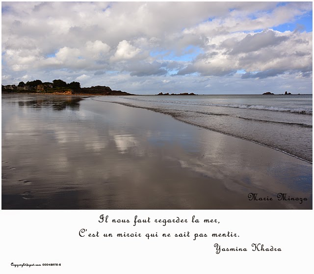 Au Pays Des Images Et Des Mots Citation D Auteur Yasmina Khadra La Mer Est Un Miroir