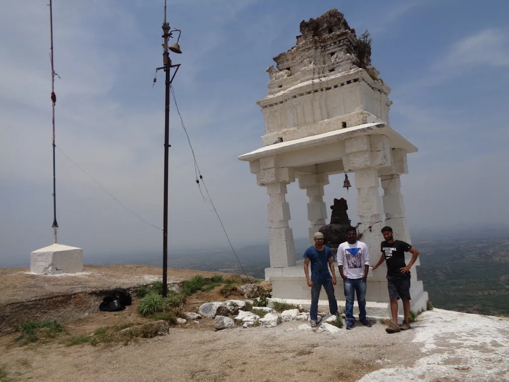 Savandurga Base Temple: An image showing the view of the temple complex at the foot of the hill.