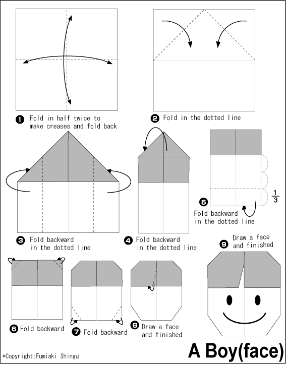 ළමයෙකුගේ මුහුණ හදමු (Origami Boy (Face)) - Your Choice Way