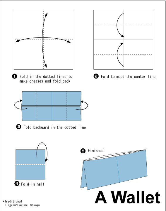 මුදල් පසුම්බියක් හදමු (Origami Wallet) - Your Choice Way