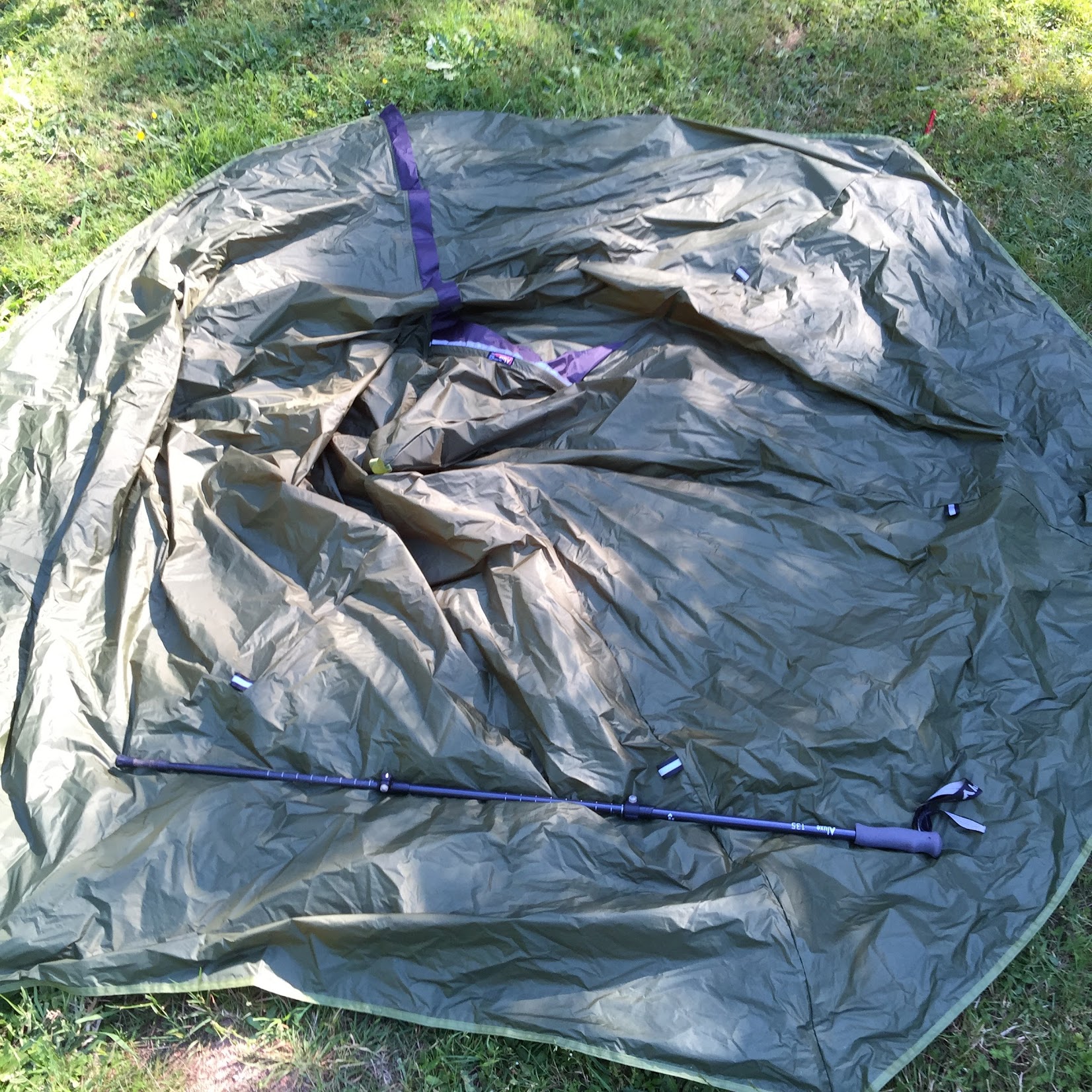 Setting Up Teepee Tent with Trekking Pole Trekking pole teepee tent