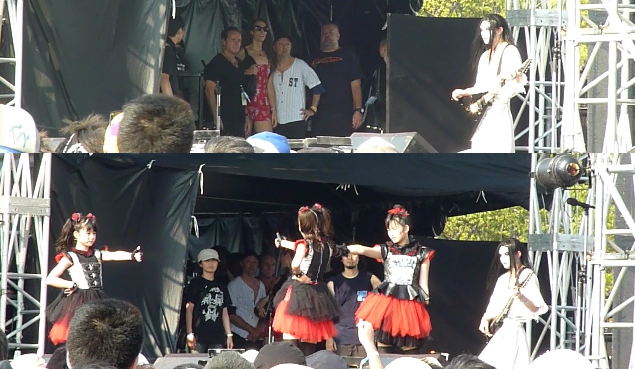 Lars Ulrich from Metallica watching BABYMETAL perform