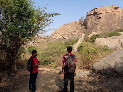 the hikers discussing which route we take on nijagal betta start point