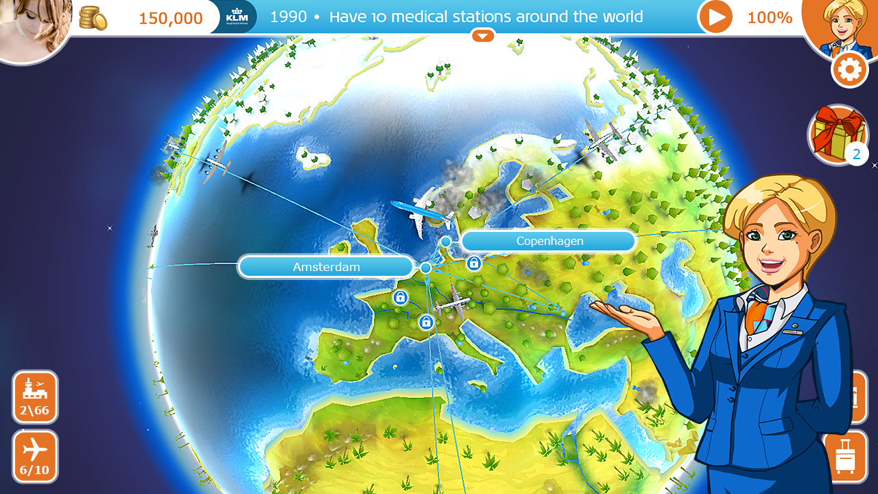 Aviation Empire V1.61 APK MOD [Monedas Ilimitadas] Full para android