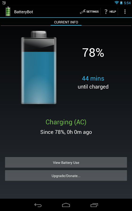 Battery view. Android indicator. Home indicator Android.