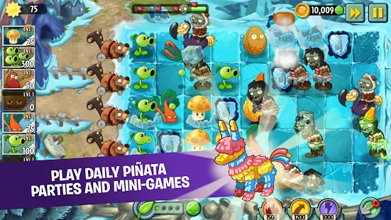 Plants vs Zombies 2 V7.5.1 Mod Apk + OBB For Android with Unlimited Coins and Gems and Suns