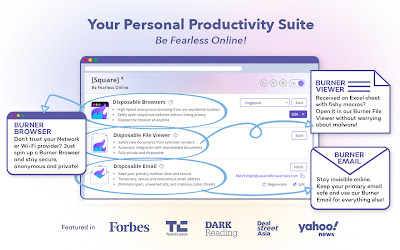 SquareX: Be Secure, Anonymous, Private Online