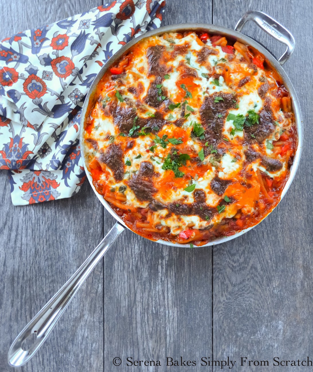 One Pot Lasagna Pasta Skillet | Serena Bakes Simply From Scratch