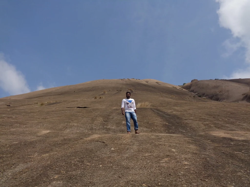 Savandurga Landscape: Distant view of the surrounding forests and plains from the top of the hill.