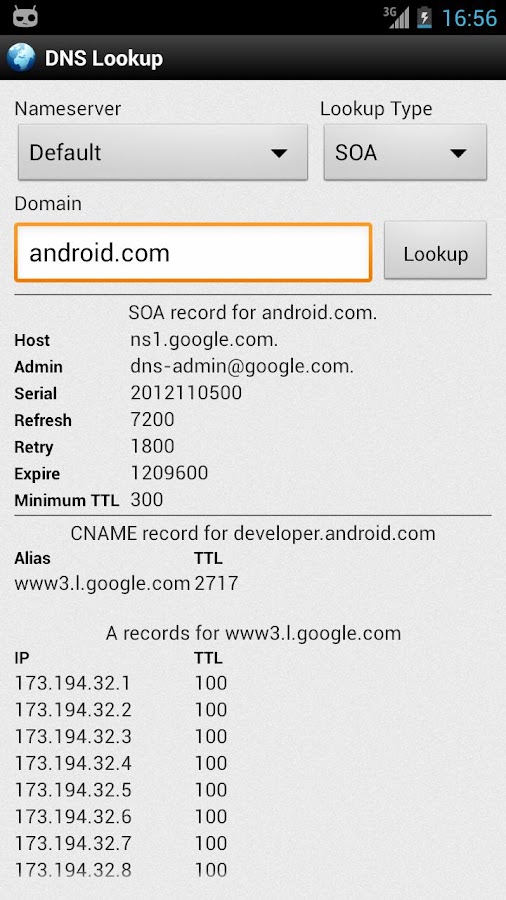 https://play.google.com/store/apps/details?id=com.kodholken.dnslookup