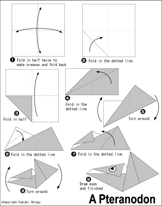 ටෙරනොඩොන් එකක් හදමු (Origami Pteranodon) - Your Choice Way