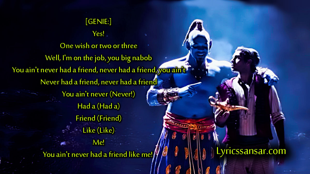Will Smith Friend Like Me From Aladdin Official Video Lyrics