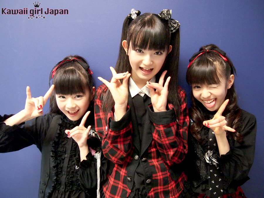 Suzuka, Yui, and Moa of BABYMETAL on Kawaii Girl Japan