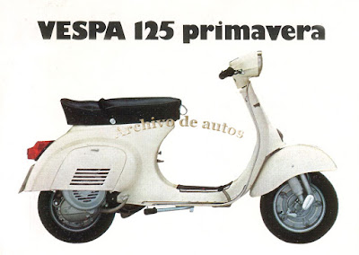 Vespa Primavera versiones, importada Argentina