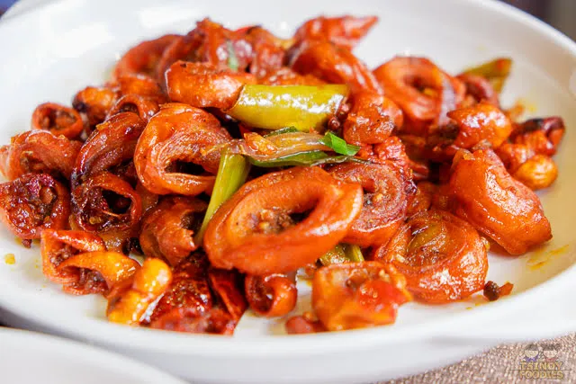 szechuan pork intestines