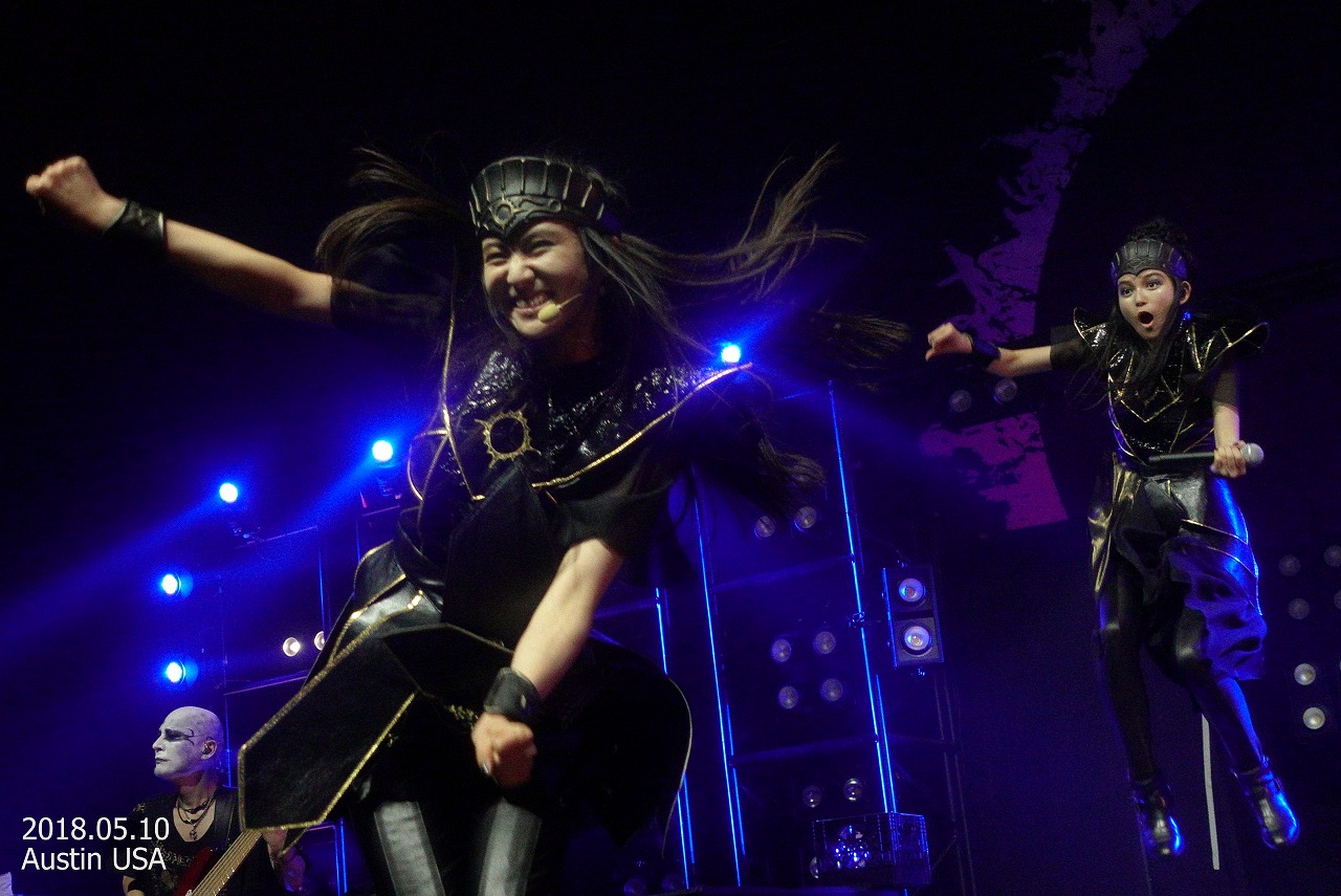 BABYMETAL performing during the Dark Side