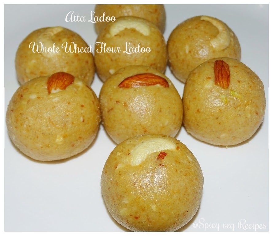 Whole wheat flour ball/ Atta Ladoo is a most popular Indian sweet, especially during winters. Wheat flour Ladoo is a taste and delicious tea time snack.  atta, ladoo, fusion, Desserts |Sweets | Mithai Recipes, Breakfast&Snacks, atta, ladoo,