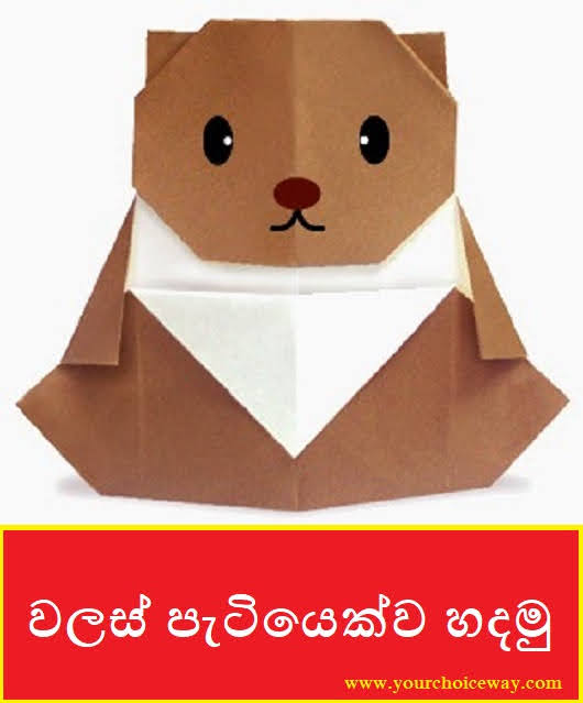 වලස් පැටියෙක්ව හදමු (Origami Bear Cub) - Your Choice Way