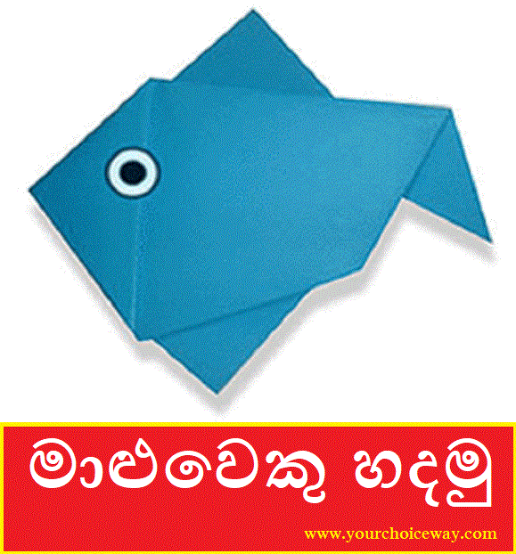 මාළුවෙකු හදමු (Origami Fish) - Your Choice Way