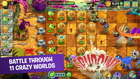 Plants vs Zombies 2 V7.5.1 Mod Apk + OBB For Android with Unlimited Coins and Gems and Suns