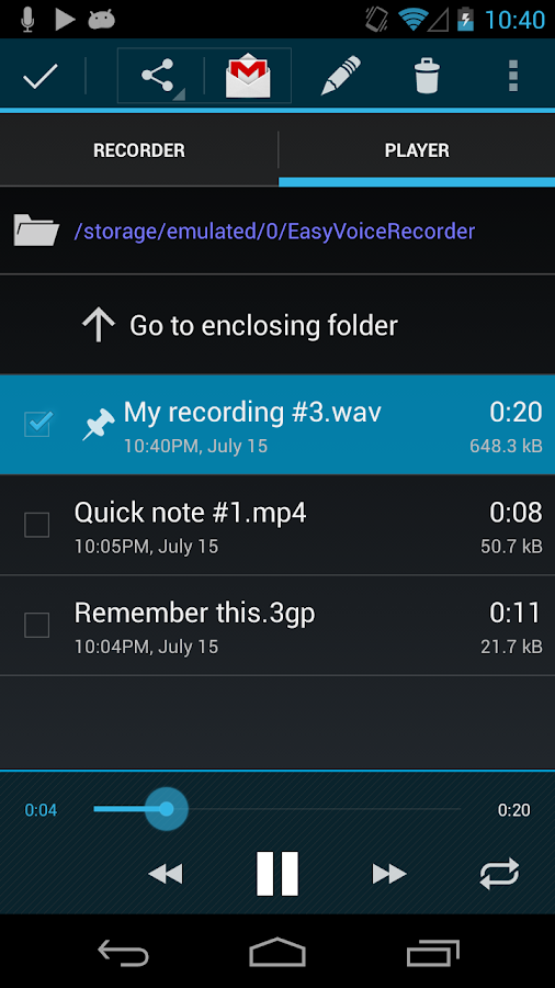 Easy Voice Recorder Pro v1.7.8 build 87 APK apkmania
