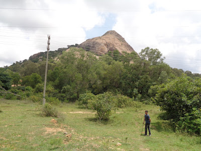 Avi trying find the right route in the base of bhairavadurga hillock