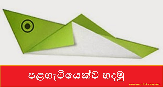 පළගැටියෙක්ව හදමු (Origami Grasshopper) - Your Choice Way