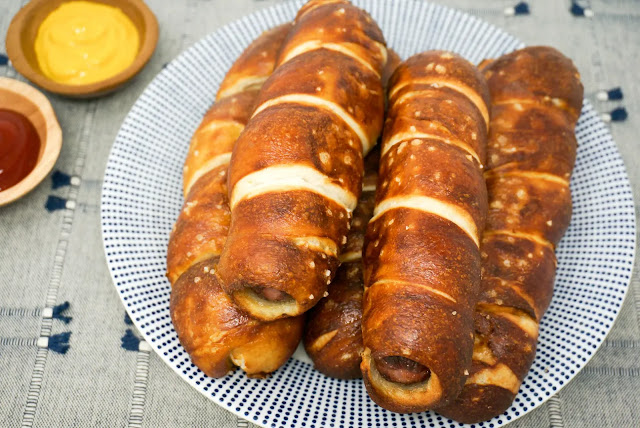 Air Fryer Pretzel Dogs