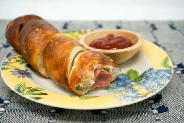 Air Fryer Pretzel Dogs