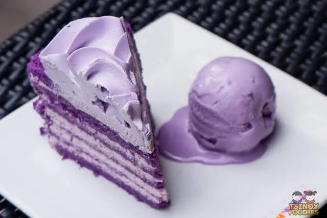 ube cake ala mode