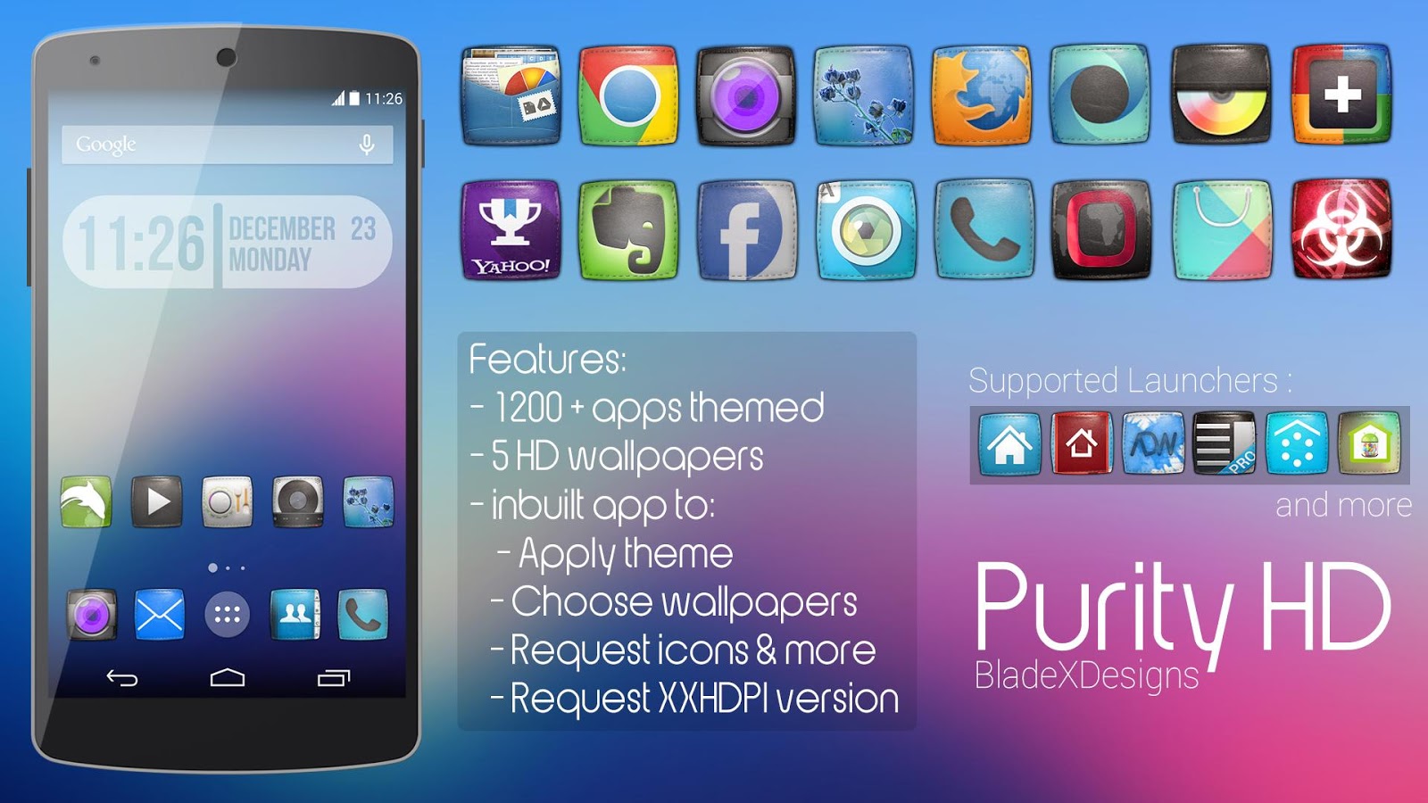 Purity(APEX NOVA KITKAT THEME) v1.0.1 APK Personalization Apps Free Download