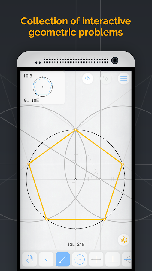 https://play.google.com/store/apps/details?id=com.hil_hk.euclidea&hl=en