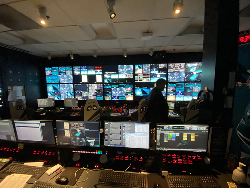 Television broadcast control room