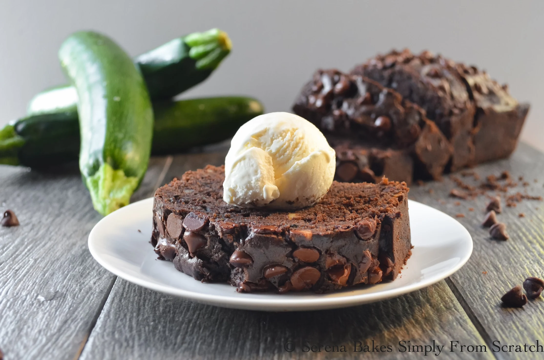 Double Chocolate Zucchini Bread. Perfect for breakfast, brunch, a snack or dessert! Take a loaf to the neighbors they'll love it!