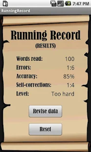 Running record Free for Android: Running Record Apps for the Classroom