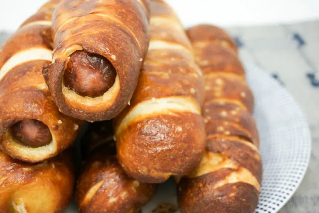 Air Fryer Pretzel Dogs