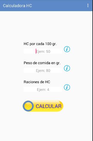 Calculadora de hidratos de carbono