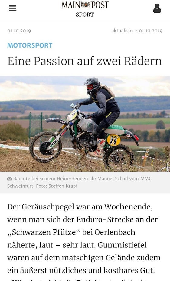 https://www.mainpost.de/sport/schweinfurt/Automobil-und-Rennsport-Angst-Enduro-Geraet-Rallyes-Wellenreiten-Debakel-Familienvaeter-Motoren-Leichtathletik-Eine-Passion-auf-zwei-Raedern;art795,10324048