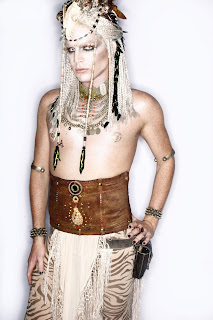 Adam Lambert white Glamazonian ice queen Halloween costume