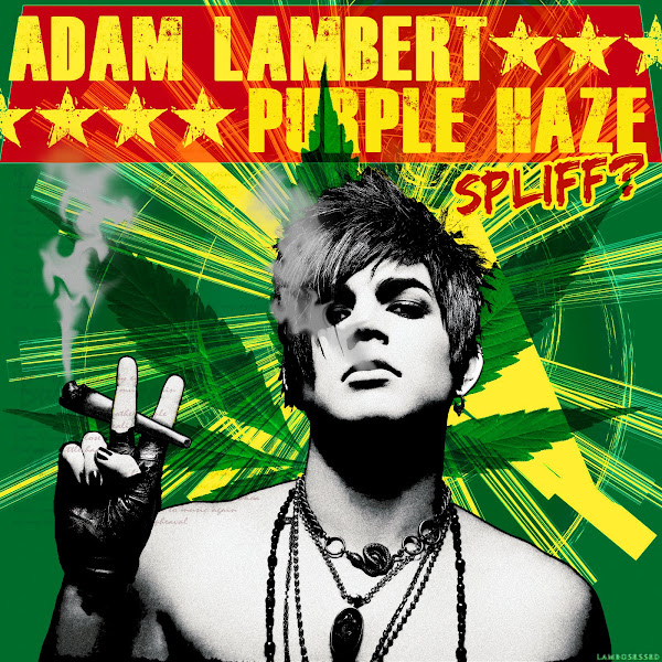 Adam Lambert Purple Haze smoking spliff cover