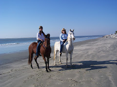 Riding on the beach