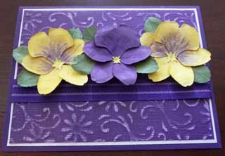 paper violet pansy flower flowers making hand card