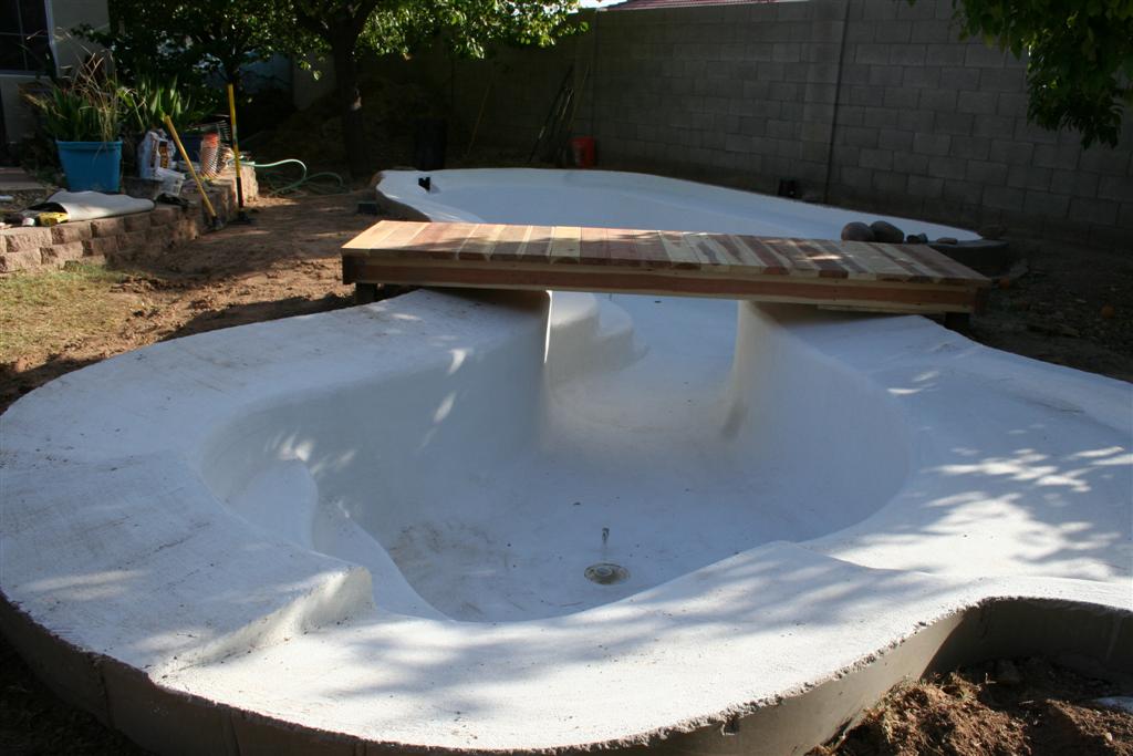 Garden Pond Ramblings Concrete sealed, about ready for water