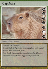 Capybara Trading Card