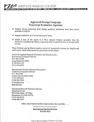 International Transcript Evaluations – WMQBF