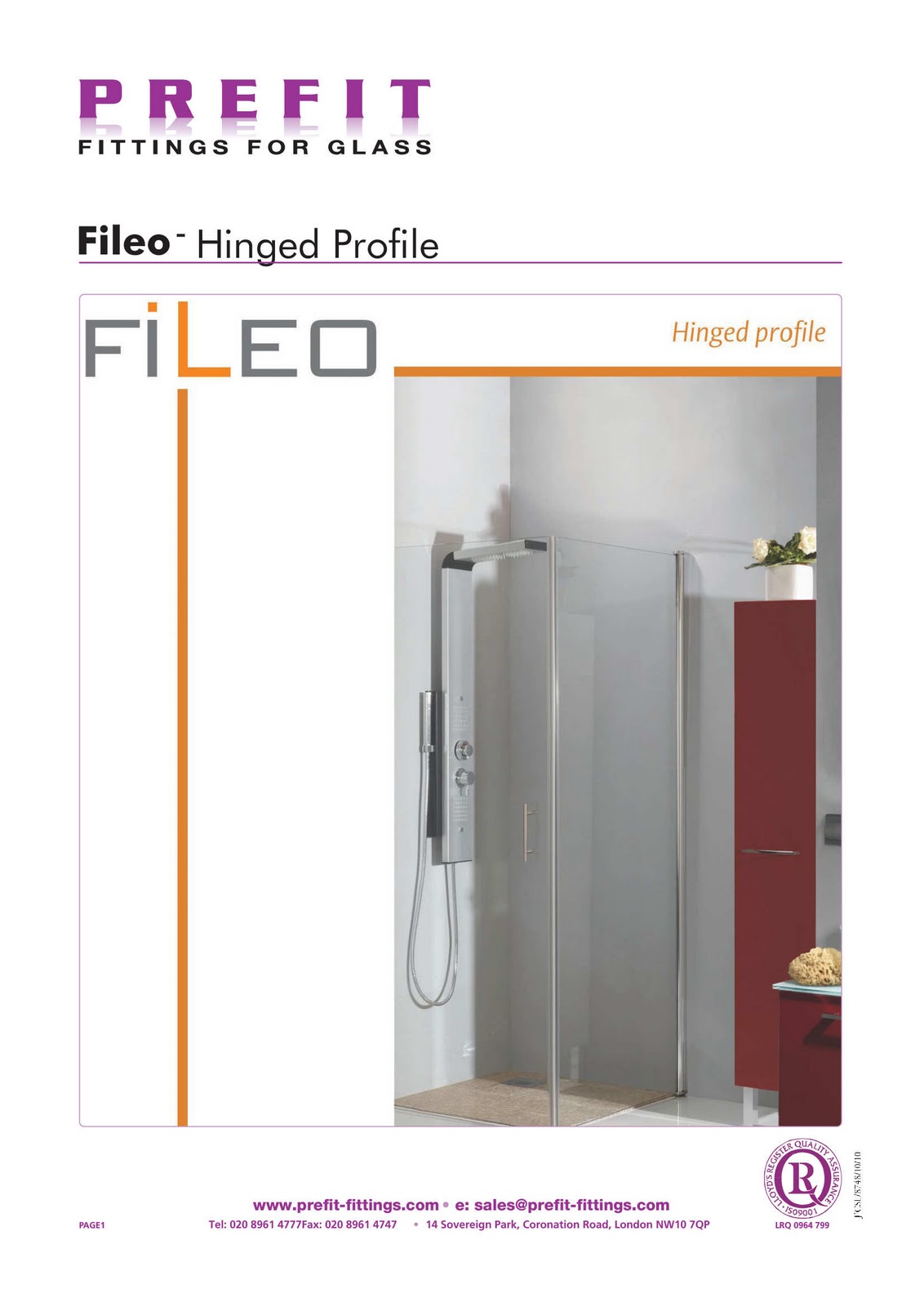 PREEDY GLASS CONTINUOUS SHOWER HINGE