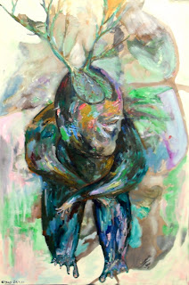 South of Sorrow, Elyas Alavi, March 2010, wine, oil on canvas