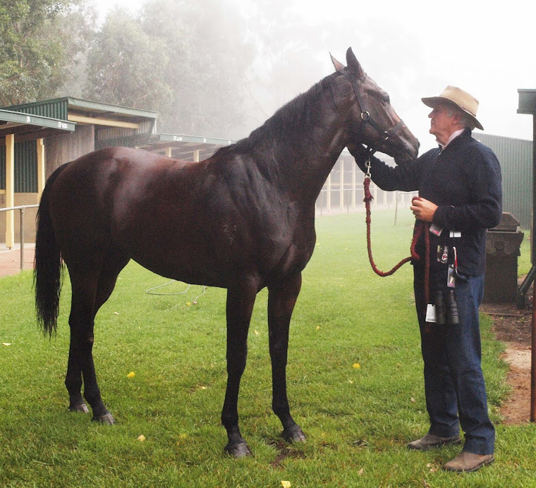 Richard Zachariah with Mimiele, a fellow treechanger and budding racehorse.