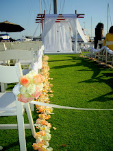 Ceremony flowers at the California Yacht Club