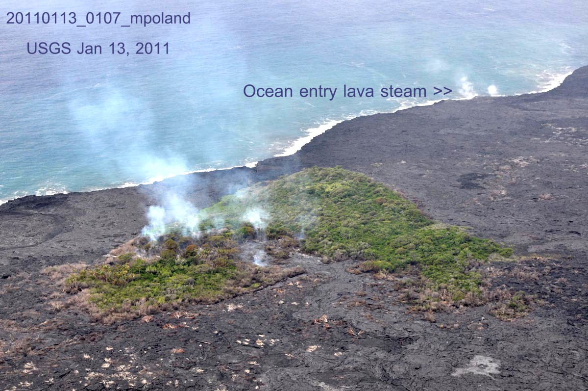 HAWAIIAN LAVA DAILY Three active lava zones